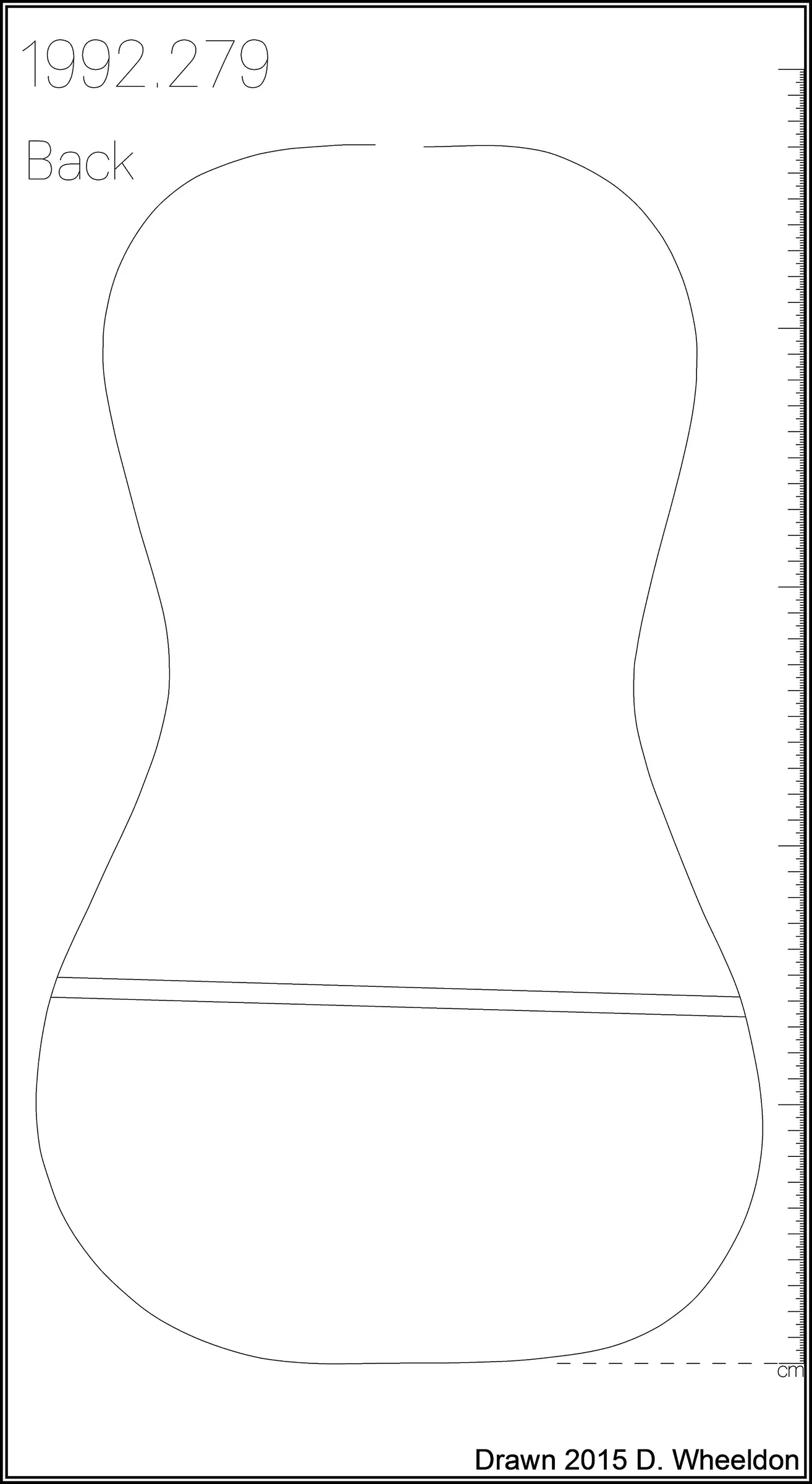 Acoustic guitar back template Acoustic guitar back template