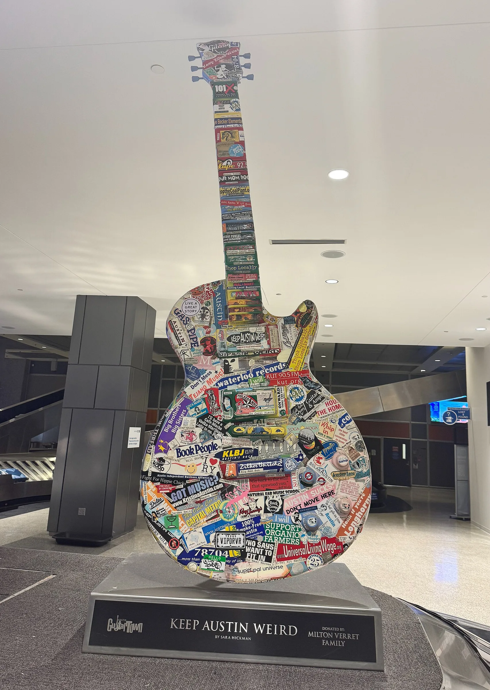 Large decorative stringed guitar