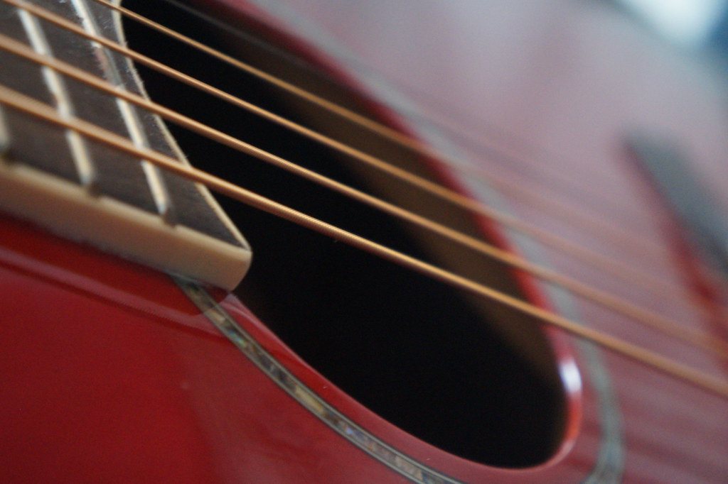 Acoustic guitar image guitar wooden wood on soundboard