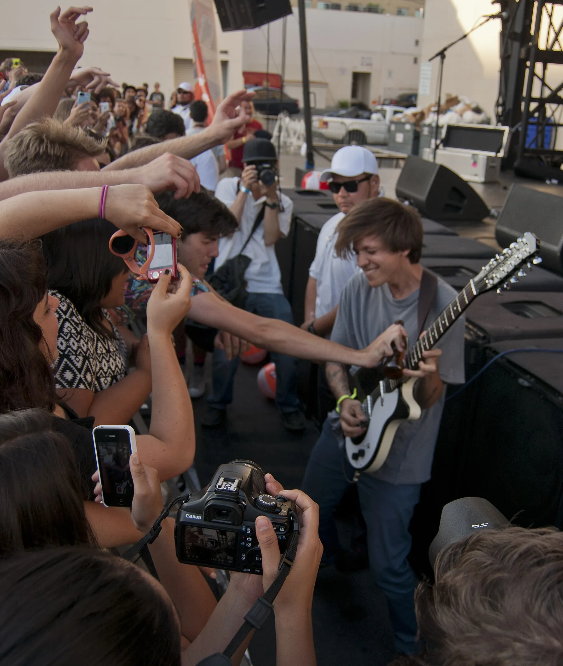 guitarist on stage in front of an audience